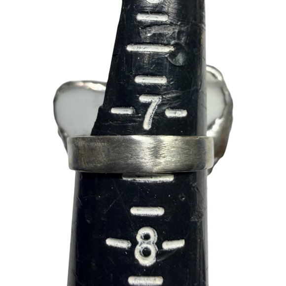 Broken China Ring With Upcycled Silver Spoon Band & Vintage Floral Design Sz 7.5 - Picture 10 of 10